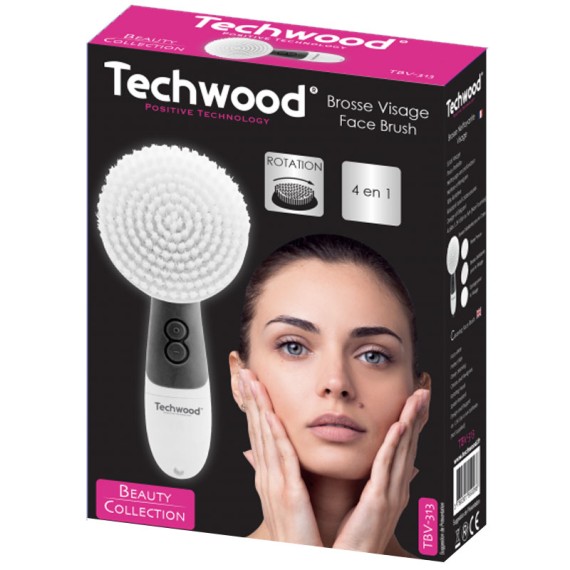 Brosse visage électrique TECHWOOD pour nettoyage profond quotidien