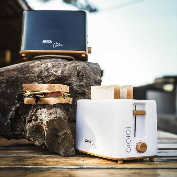 Grille Pain JOCCA Nature Bambou fonctions réchauffer et décongeler