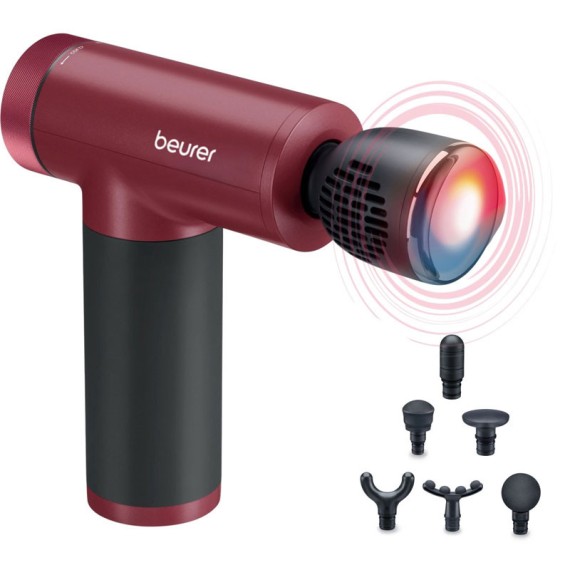 Poignée antidérapante pistolet de massage Beurer MG195 rouge