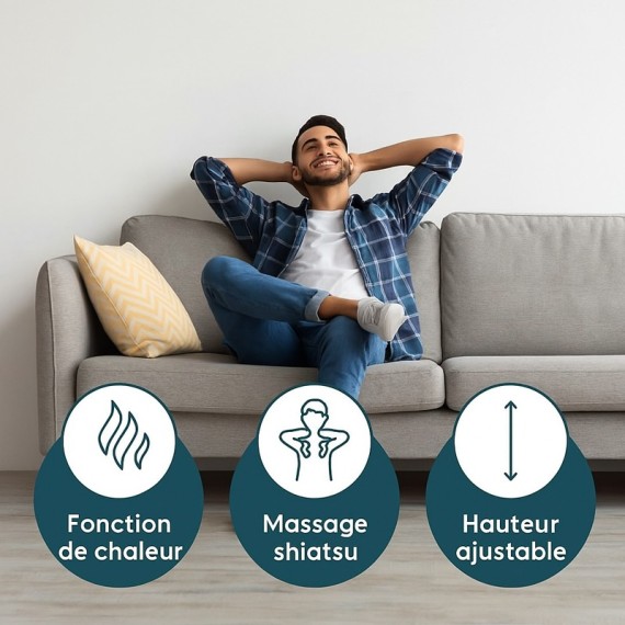 Coussin de massage shiatsu BEURER MG254 pour dos et nuque