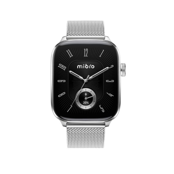 Montre connectée gris écran AMOLED haute résolution 1,75"