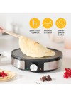 Appareil à crêpes électrique avec thermostat réglable