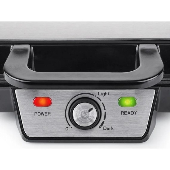 Machine à gaufres double noire design compact