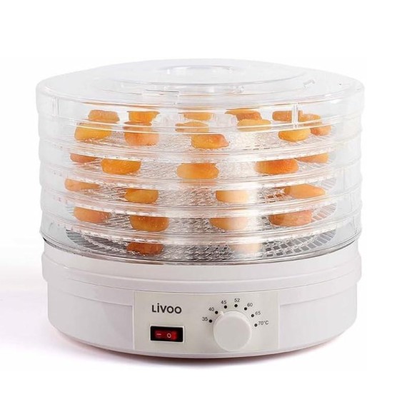 Déshydrateur Livoo DOM202 blanc 5 plateaux rond