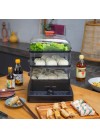 Appareil cuisson vapeur noir avec minuterie 60 min