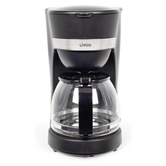 Cafetière design noir Livoo DOD200N avec interrupteur lumineux marche/arrêt