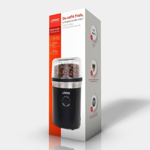 Moulin à café électrique Livoo avec lames acier inoxydable