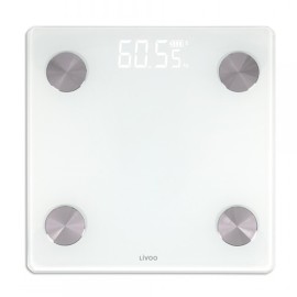 Pèse Personne Impédancemètre Connecté LIVOO DOM528W - Blanc