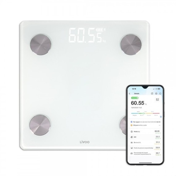 Balance bluetooth Livoo suivi poids intelligent