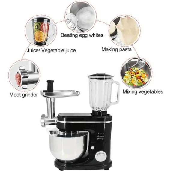 Robot pétrin multifonctions HOFFMANS accessoires pâtisserie fouet crochet pétrisseur