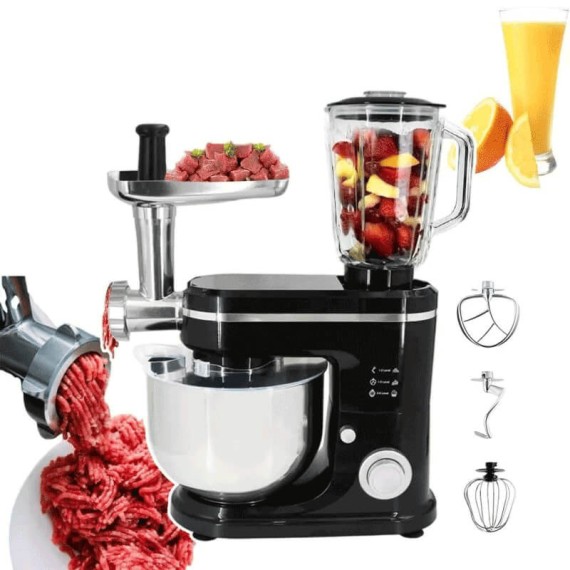 Robot pétrin multifonctions HOFFMANS robot pâtissier noir grande capacité