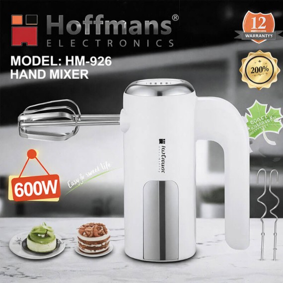 Batteur pâtisserie Hoffmans 600W mélange facile ingrédients
