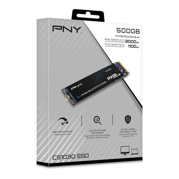 PNY CS1030 500Go ssd nvme 2280 pour pc gamer rapide