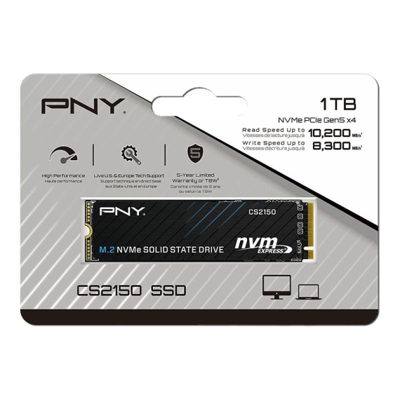 Disque dur interne SSD PNY 1To M.2 PCIe Gen5
