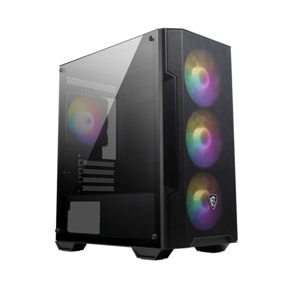 boitier MSI gamer noir RGB avec filtres anti poussière