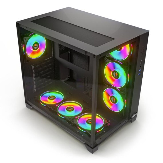 boîtier PC RGB pas cher avec gestion des câbles et ventilateurs inclus