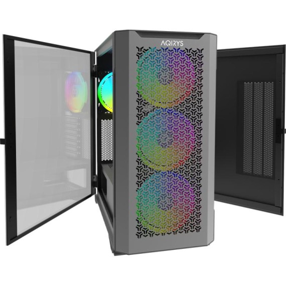 boitier PC gamer moyen tour noir airflow optimisé façade mesh