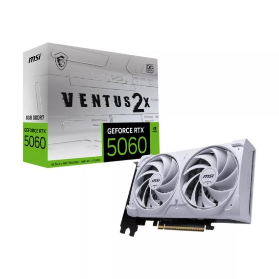 MSI GeForce RTX 5060 8G VENTUS 2X OC WHITE refroidissement dual fan