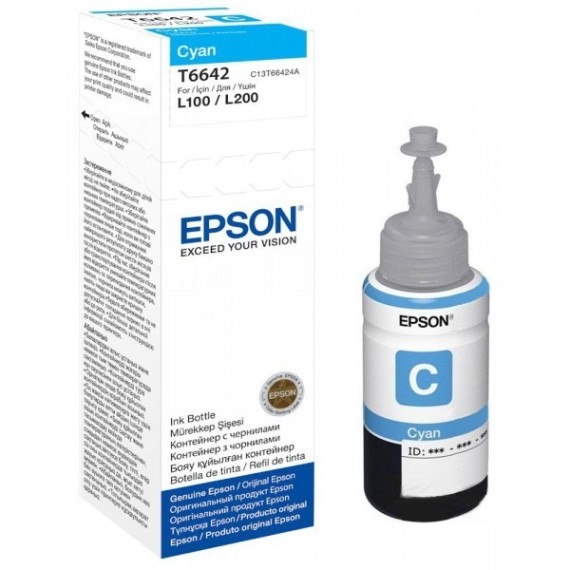 Bouteille d'encre Epson T6642 Cyan 70ml