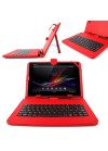 Etui de protection avec Clavier Pour Tablette 7" rouge