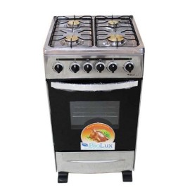 Cuisinière BIOLUX Avec Tourne Broche 4 feux - Inox (M.5252XT/BR)