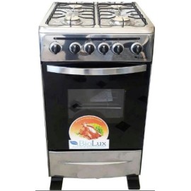 Cuisinière BIOLUX Avec Tourne Broche 4 feux - Inox (M.5252XT/BR)