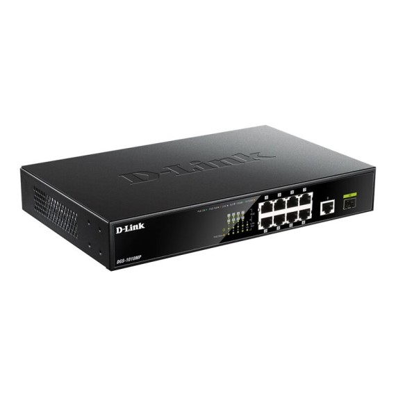 Switch D-Link 8 ports Gigabit 10/100/1000 - POE 1SFP + 1Gigabit (DGS-1010MP)