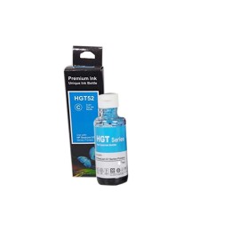 Bouteille d'encre Adaptable HP pour Cyan 100ML - GT52