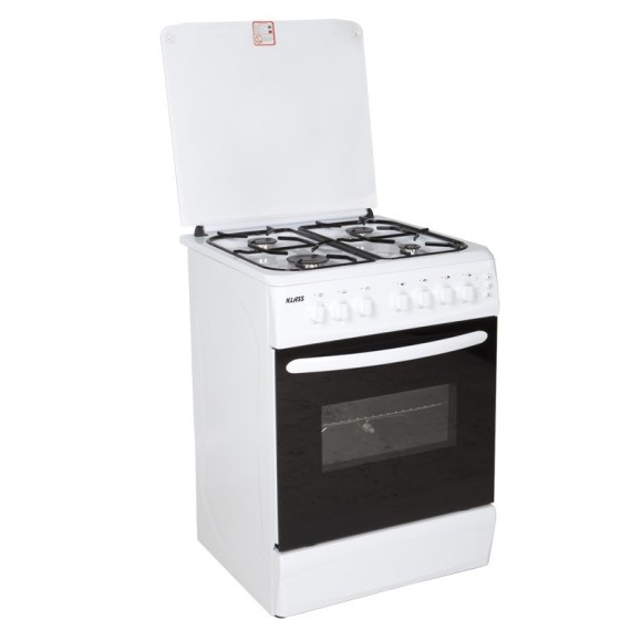 Cuisinière 4 Feux KLASS 60/60 Blanc + Rotis. Cuis. TG6640 - B