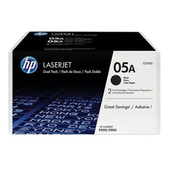 Pack de 2 Toners Original LaserJet HP 05A