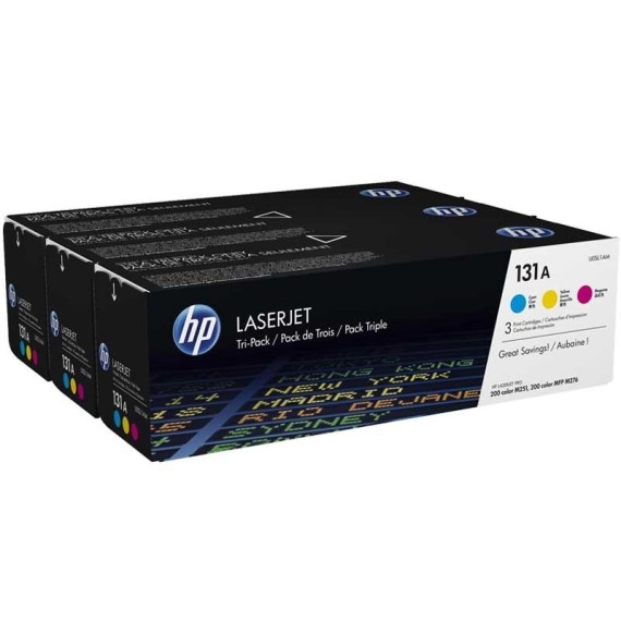 Pack de 3 Toners Original LaserJet HP 131A Couleur