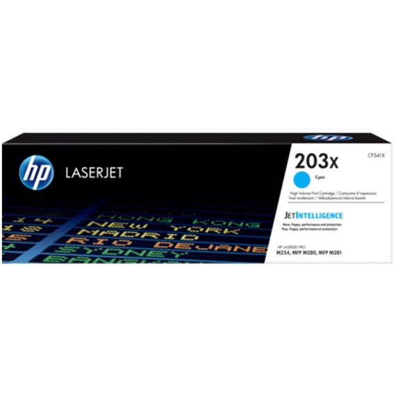 Toner original LaserJet HP 203X - Cyan