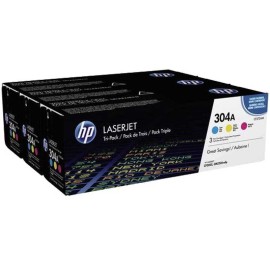 Pack de 3 Toners HP LaserJet CF372AM pour HP 304A