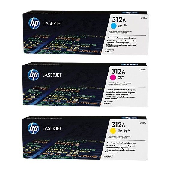 Pack de 3 Toners Original HP LaserJet CF440AM Pour HP 312A