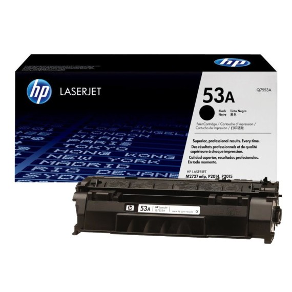 Toner Original HP LaserJet Q7553A Pour HP 53A - Noir