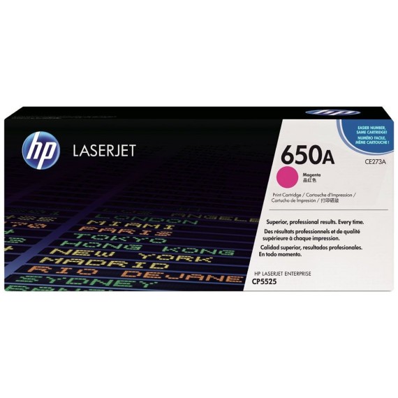 Toner Original HP LaserJet CE273A Pour HP 650A - Magenta