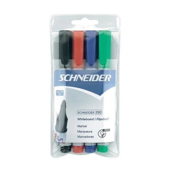 POCH/4  Marqueurs Tableau Schneider   Maxx 290 Couleur Basic