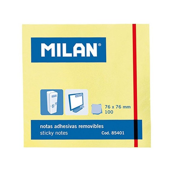 Notes Autocollantes MILAN 76x76 jaune 100 SHEETS