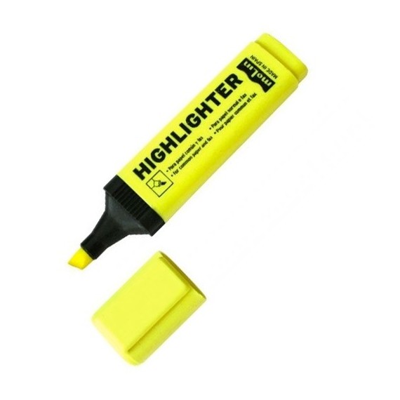 Marquer Fluorescent JAUNE MOLIN B/10