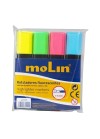 Marqueur Fluorescent MOLIN  Pochette de 4