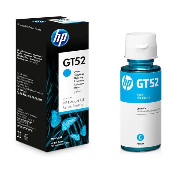 Bouteille D'encre HP Original M0H54AE pour HP GT52 - Cyan