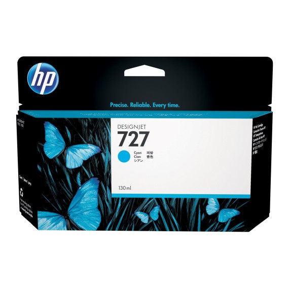 Cartouche jet d'encre  HP original B3P19A pour DesignJet HP 727 - Cyan