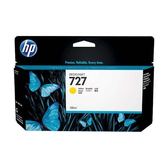 Cartouche jet d'encre  HP original B3P21A pour DesignJet HP 727 - Jaune