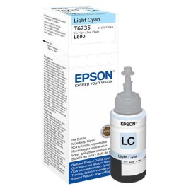 Bouteille D'encre Original EPSON T6735 POUR L800/L850/L1800-70ml - Cyan clair