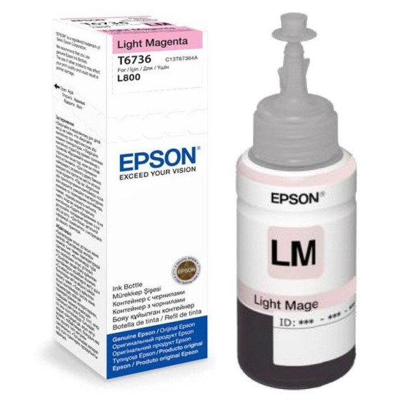 Bouteille D'encre Original EPSON T6736 POUR L800/L850/L1800-70ml - Magenta Clair