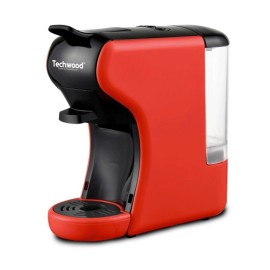 Machine à café expresso 2en1 Techwood 1450 Watt 0,6L  - Rouge  (TCA-195N)