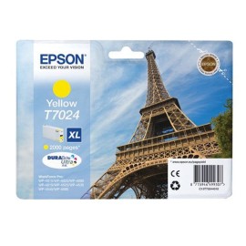 Cartouche d'encre Original (2400 p) Epson T7024 pour WP4000/4500 Taille XL - Yellow  (C13T70244010)