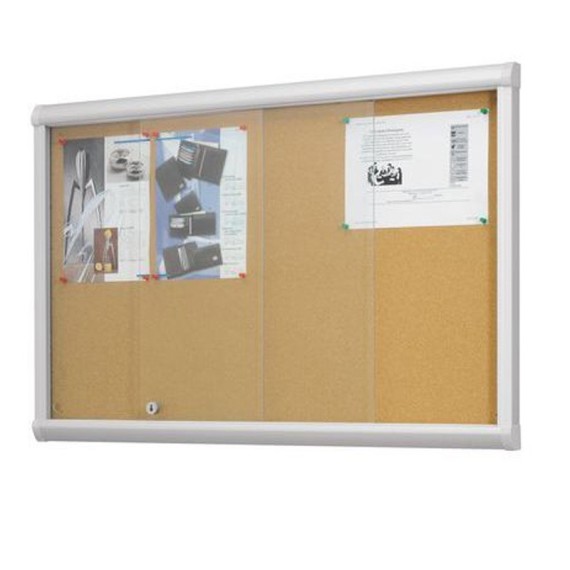 Vitrine D'affichage porte coulissante 2X3 Fond Tissu 94X68 (8 A4) "G