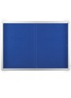 Vitrine D'affichage porte coulissante 2X3 Fond Tissu 138X68 (12 A4)