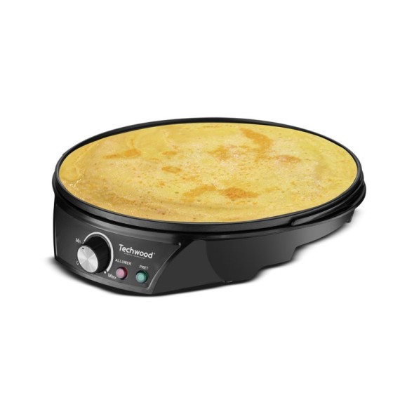 Crêpière électrique Techwood  anti-adhésif  1200 Watt  - Noir (TCP-126)